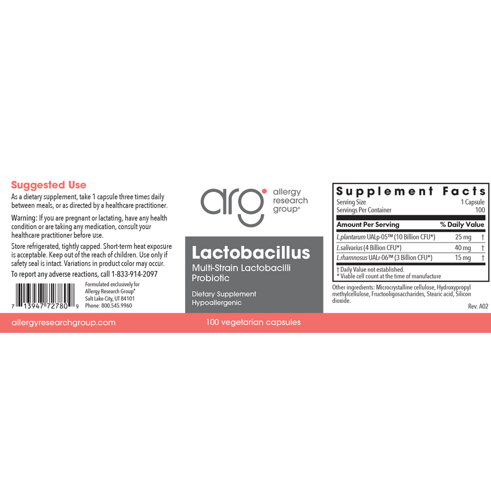 Lactobacillus Plantarum/Rhamnosus/Salivari