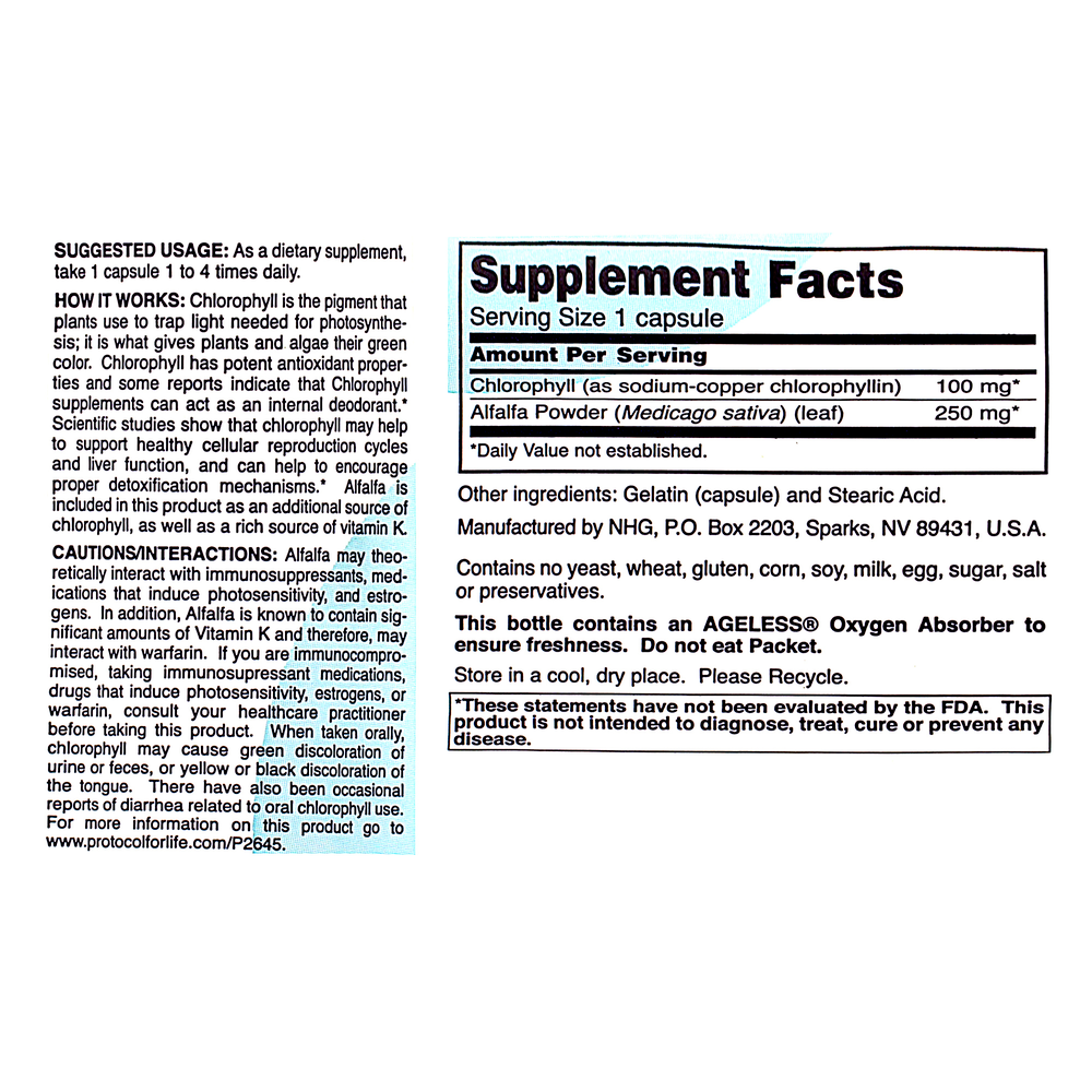 Chlorophyll 100mg