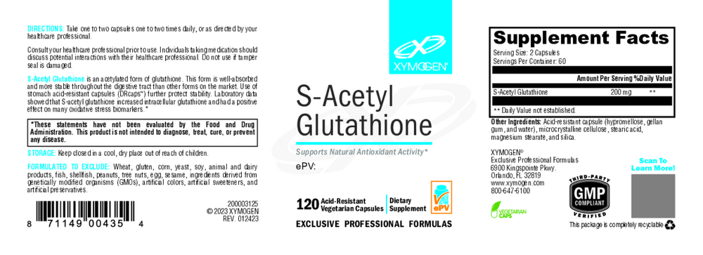 S-Acetyl Glutathione Antioxidant Support