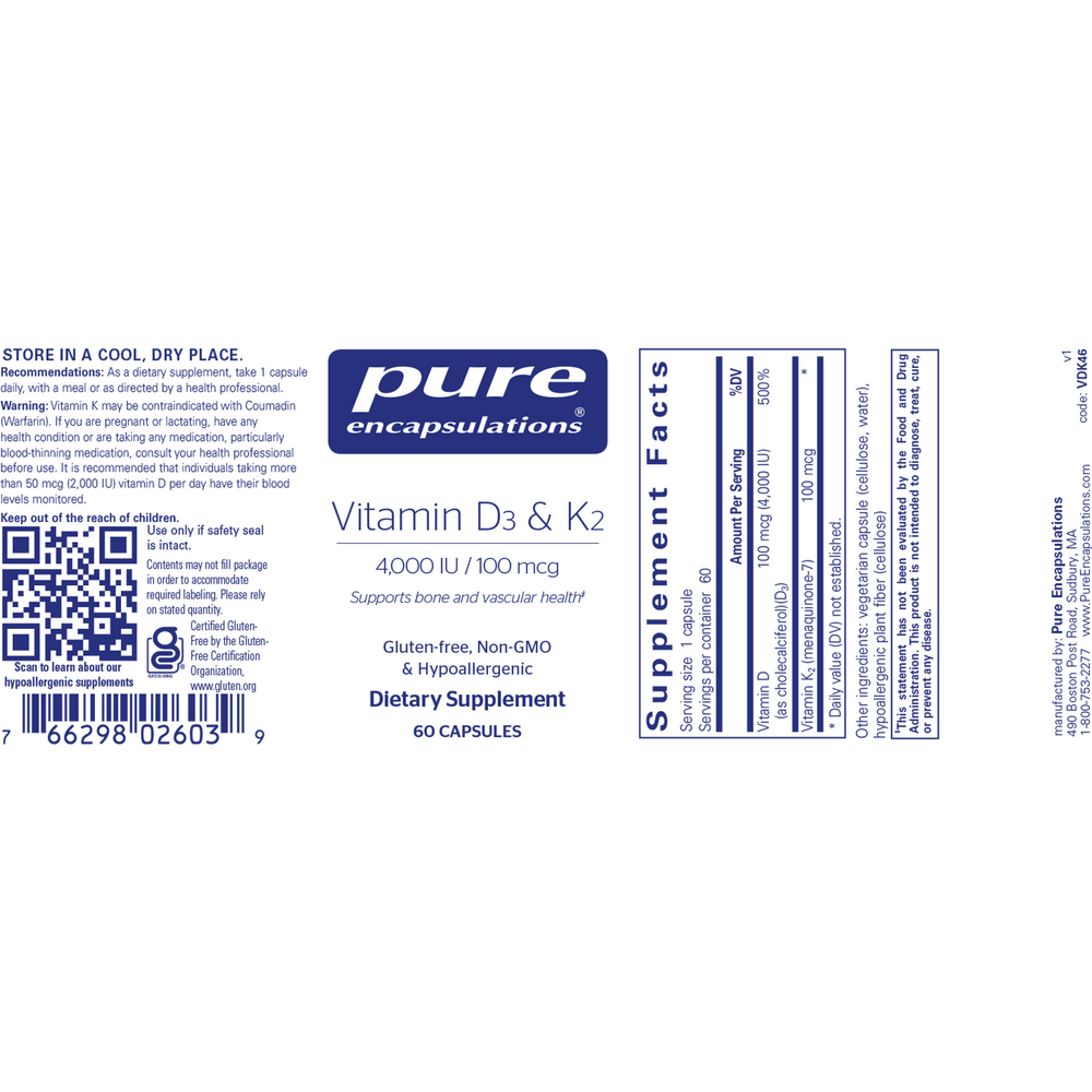 Vitamin D3 & K2