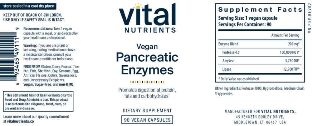Vegan Pancreatic Enzymes