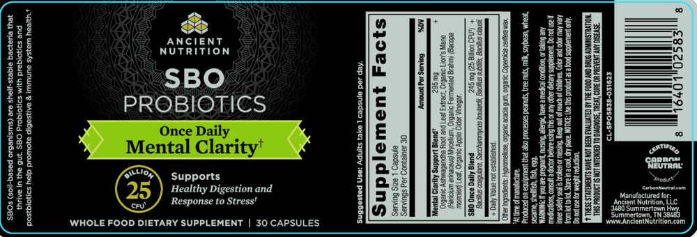 SBO Probiotics Mental Clarity