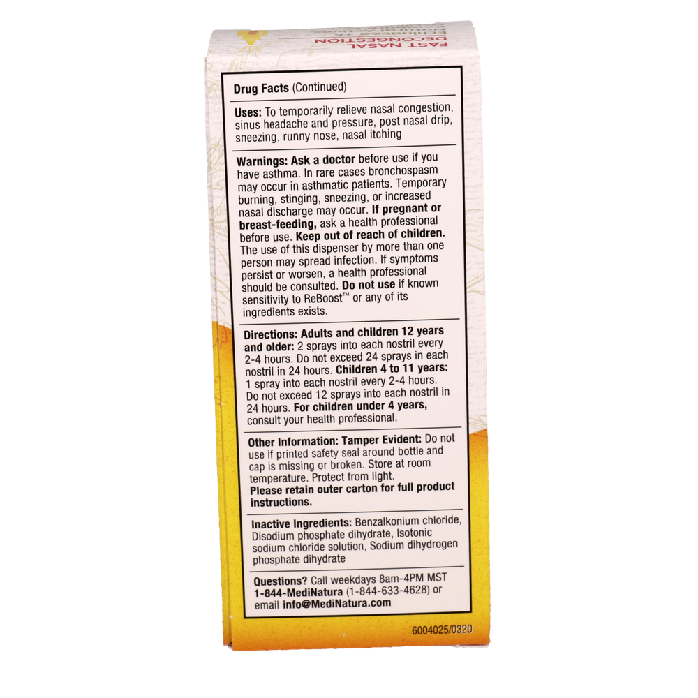 ReBoost Nasal Spray Echinacea +6 Decongestion