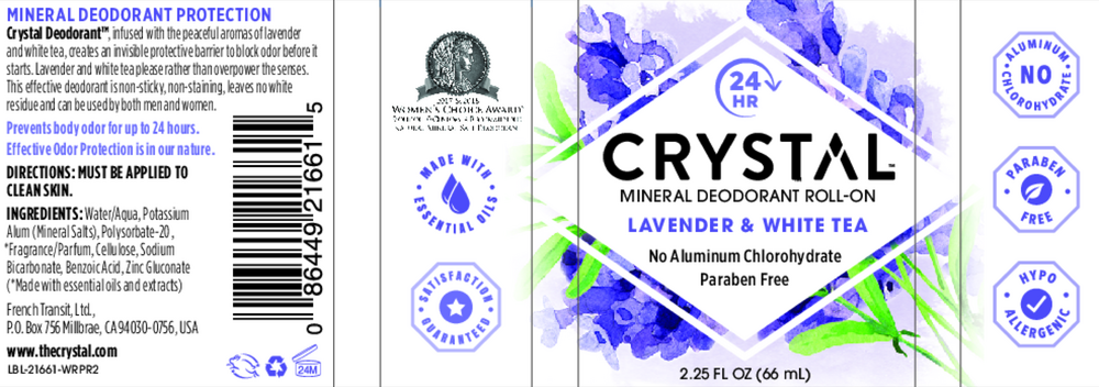 Lavender & White Tea Roll On Deodorant