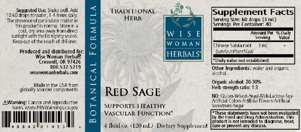 Red Sage (formerly Dan Shen (Salvia miltiorrhiza))
