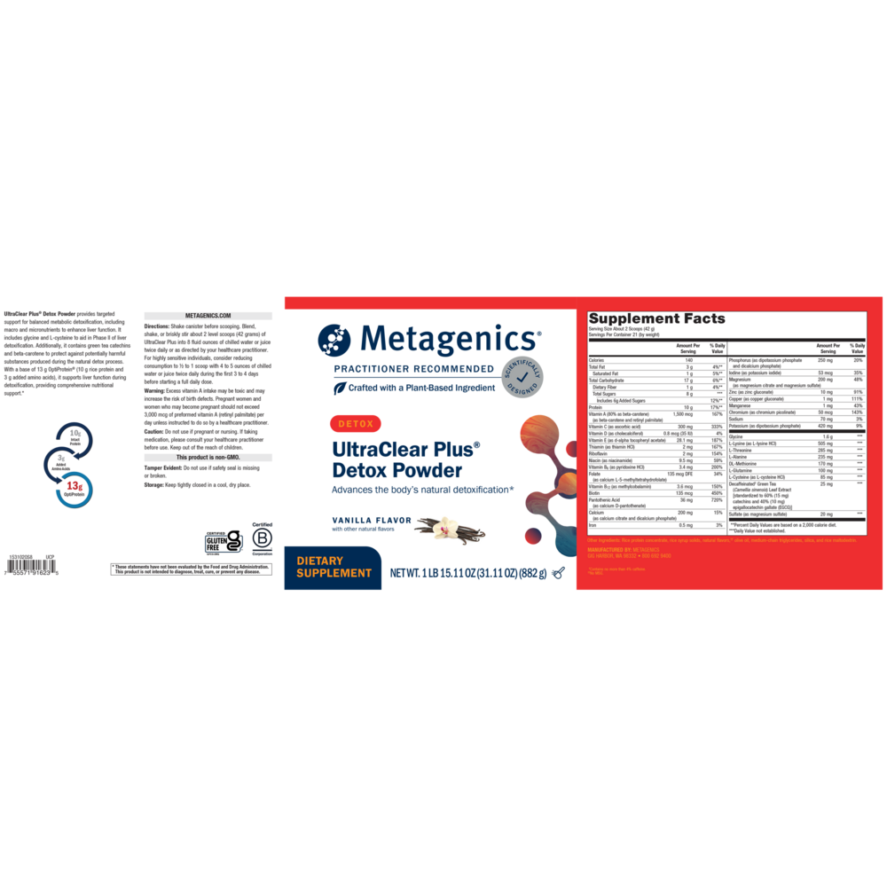 UltraClear Plus® Detox Powder, Vanilla
