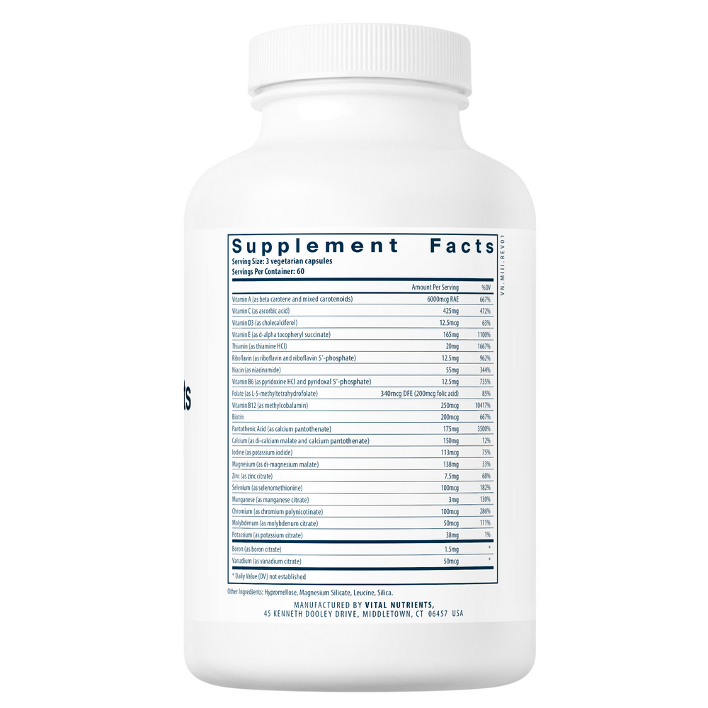 Multi-Nutrients 3 Citrate/Malate (without Copper & without Iron)