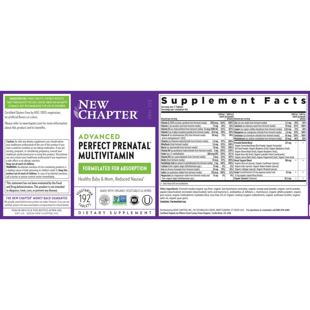 Perfect Prenatal Multivitamin