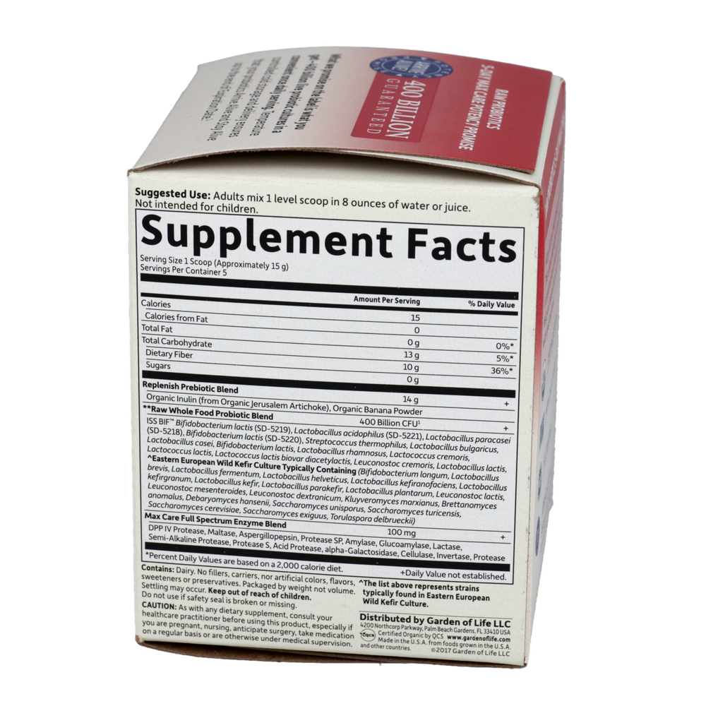RAW Probiotics 5 Day Max Care
