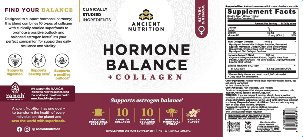 Hormone Balance + Collagen - Vanilla