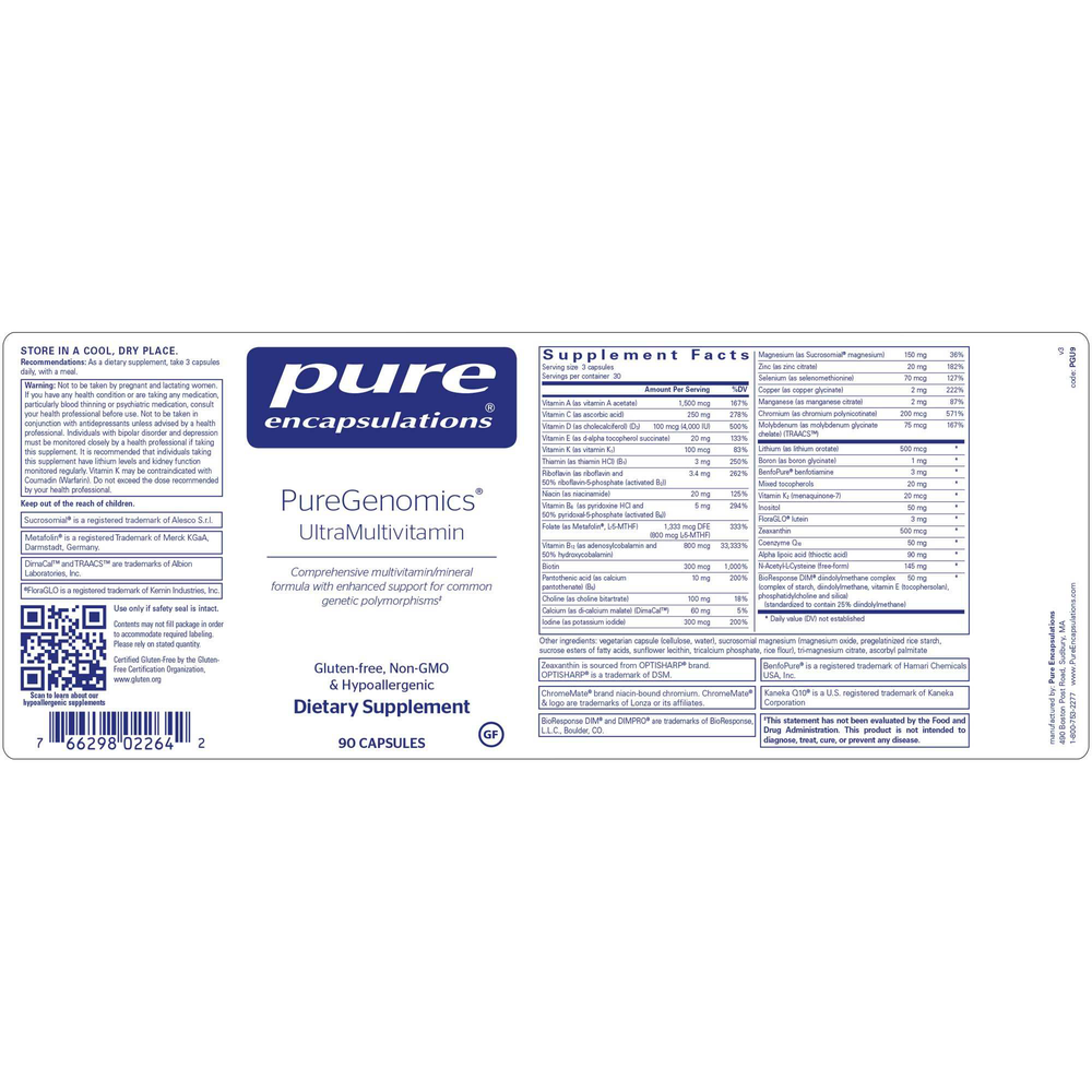 PureGenomics® Ultramultivitamin