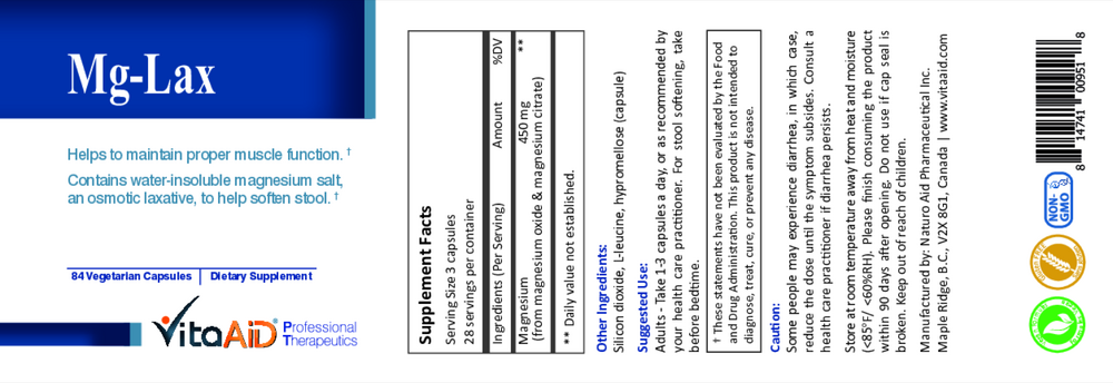 Mg-Lax (Gentle Stool Softener)