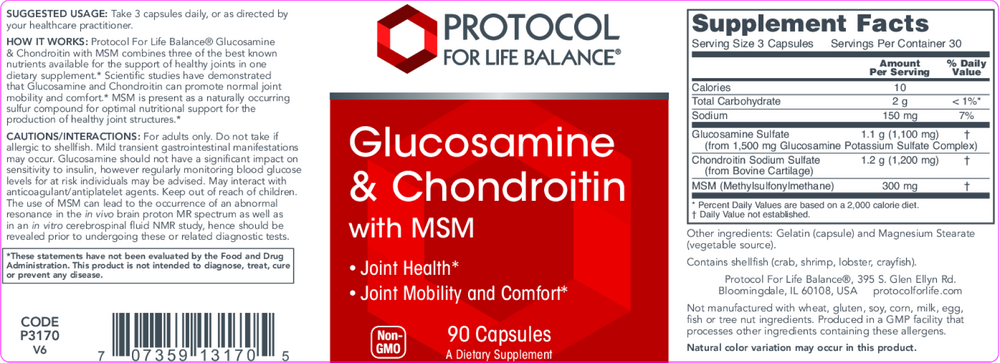 Glucosamine and Chondroitin + MSM