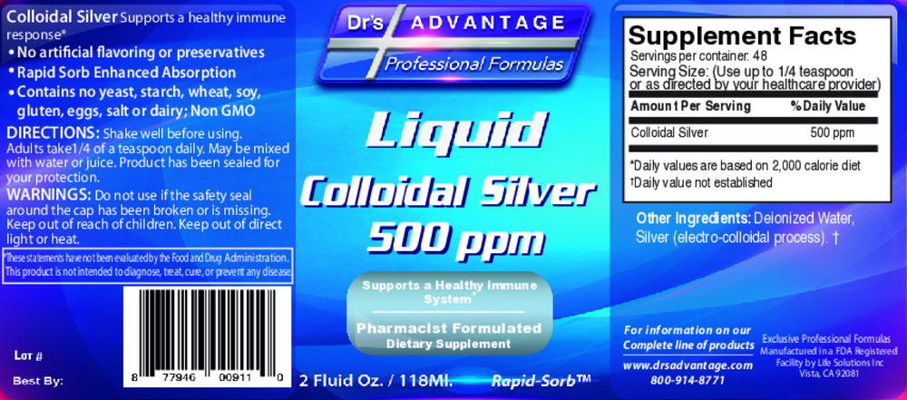Liquid Colloidal Silver 500ppm