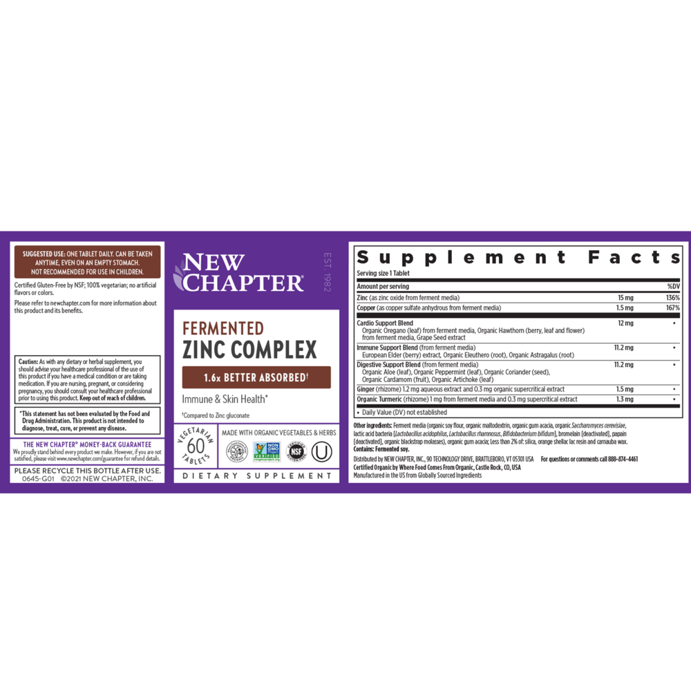 Fermented Zinc Complex