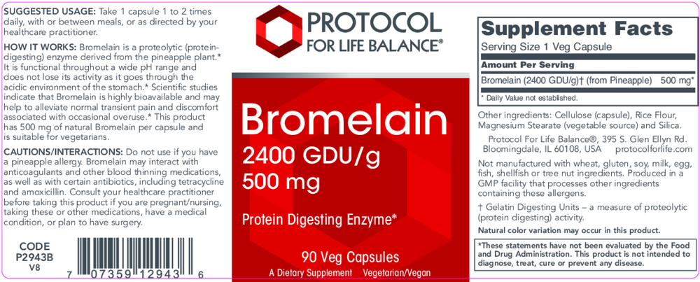 Bromelain 2400 GDU/g 500mg