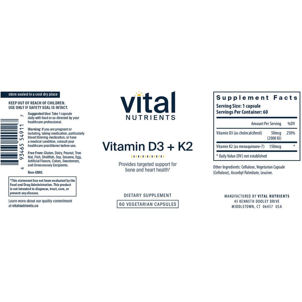 Vitamin D3 + K2