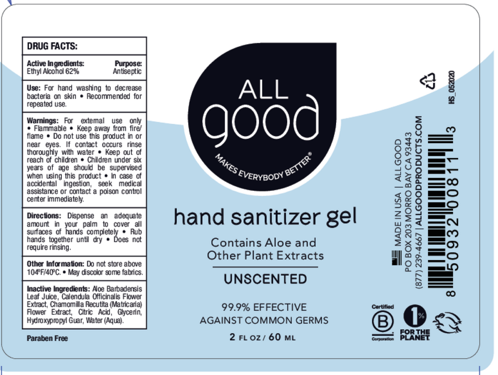 Hand Sanitizer Gel Unscented