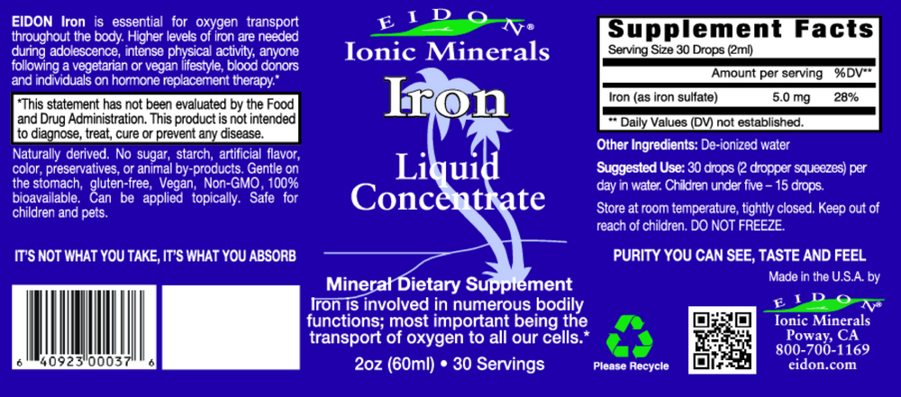 Eidon Ionic Minerals - Iron Liquid