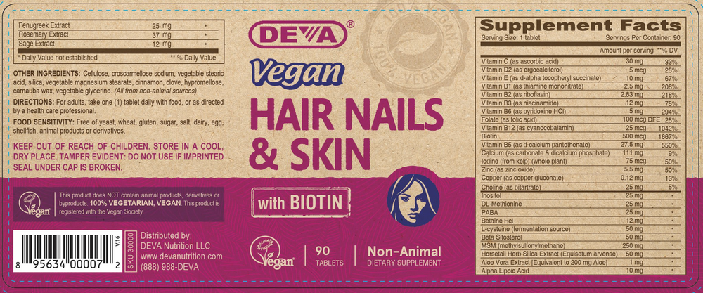 Vegan Hair Nails & Skin with Biotin