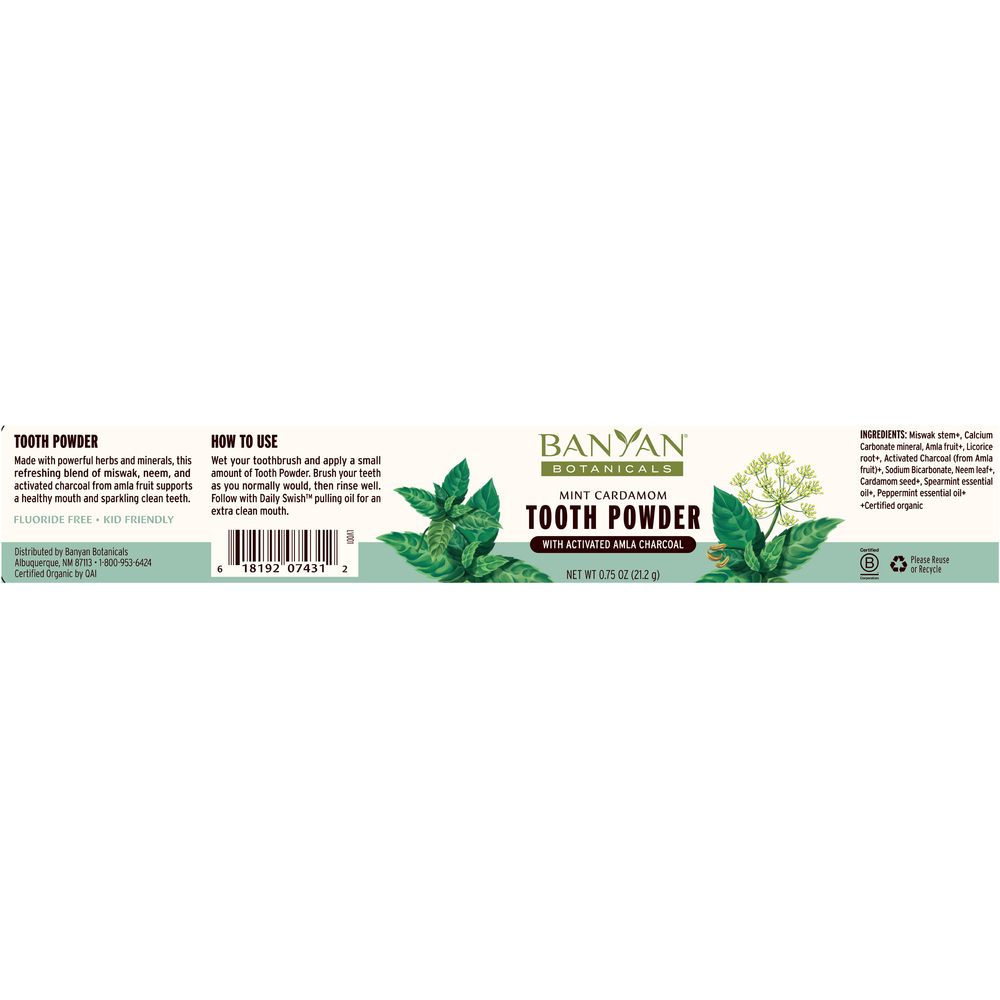 Tooth Powder Mint Cardamom