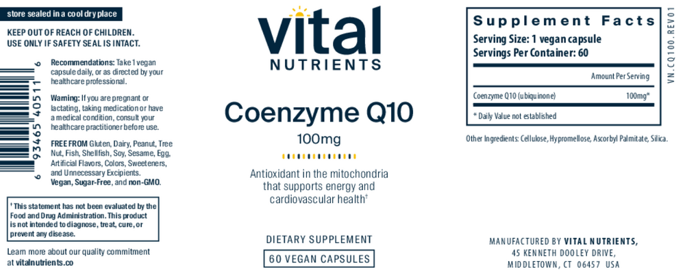 Coenzyme Q10 100mg