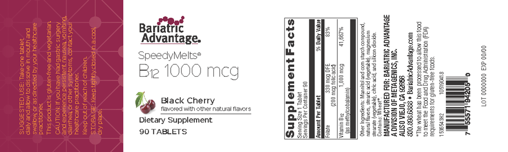 B12 Speedy Melts Black Cherry