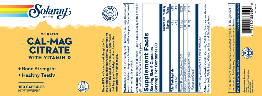 Cal Mag D-3 Citrate 2:1