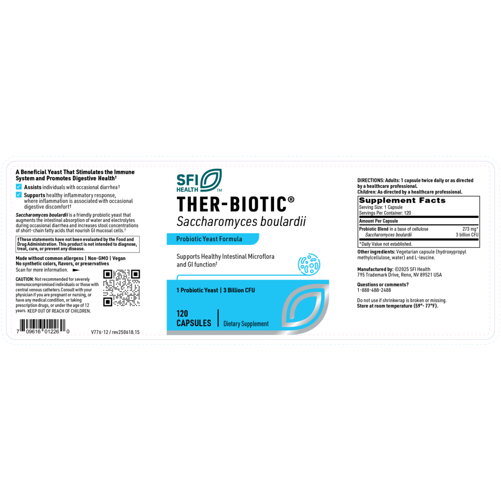 Ther-Biotic® Saccharomyces Boulardii Probiotic Yeast Formula