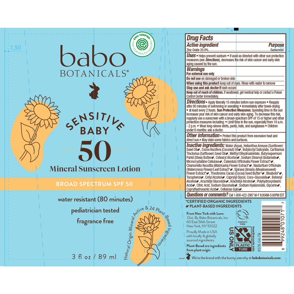 SPF 50 Baby Skin Mineral Sunscreen Lotio