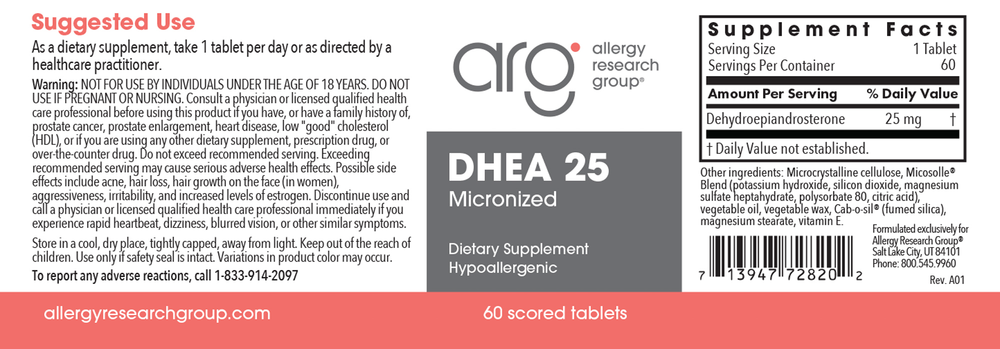 DHEA (micronized) 25 mg