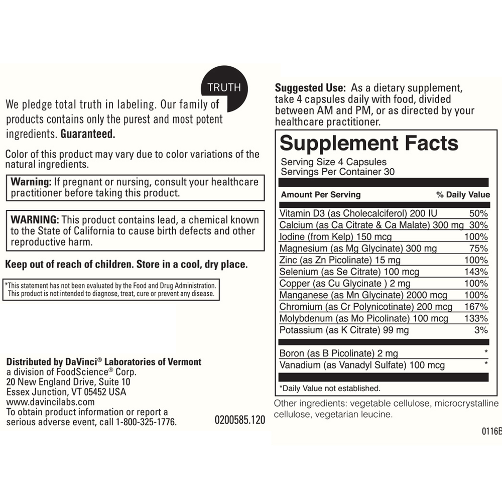 Multi-Mineral Complex With D3