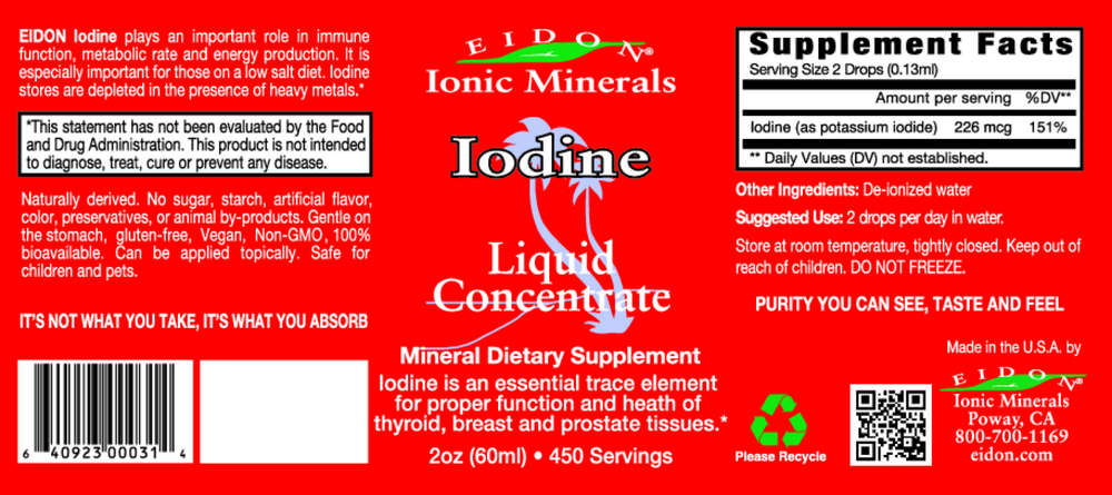 Eidon Ionic Minerals - Iodine Liquid