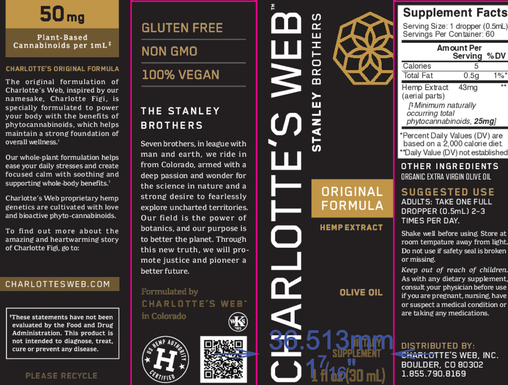 Original Formula Hemp Extract 50mg - Olive Oil