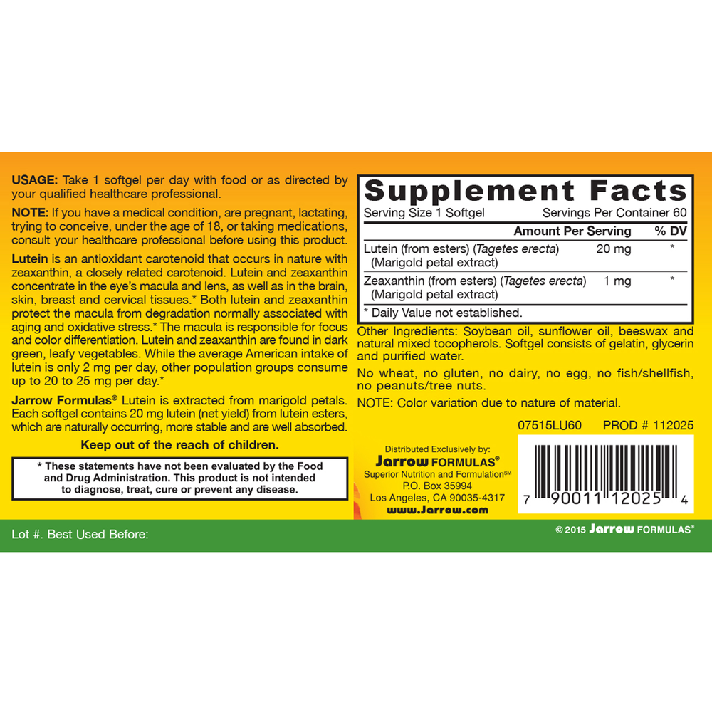Lutein 20mg