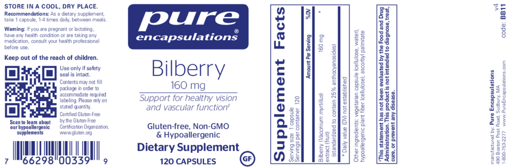 Bilberry 160mg