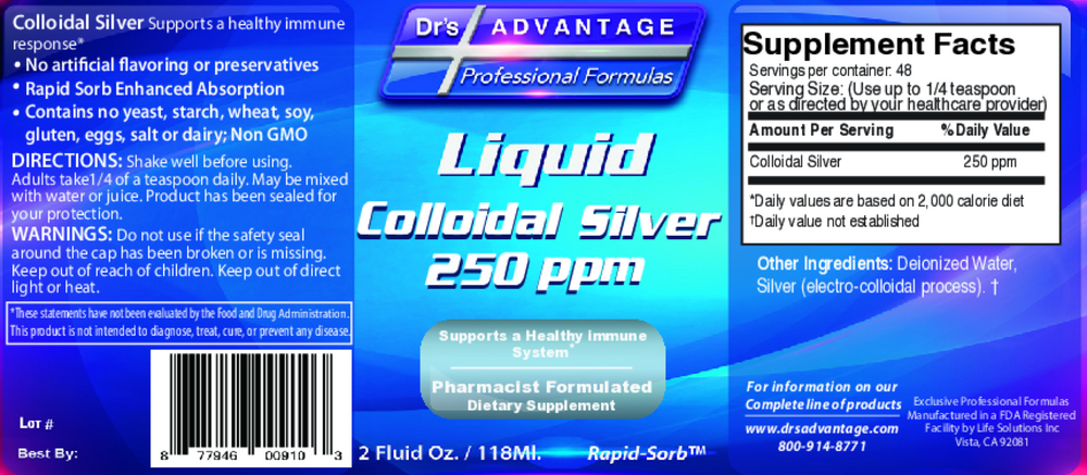 Colloidal Silver 250ppm