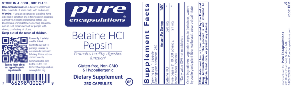 Betaine Hcl Pepsin