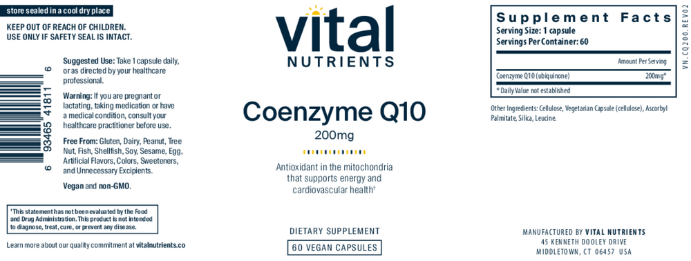 Coenzyme Q10 200mg