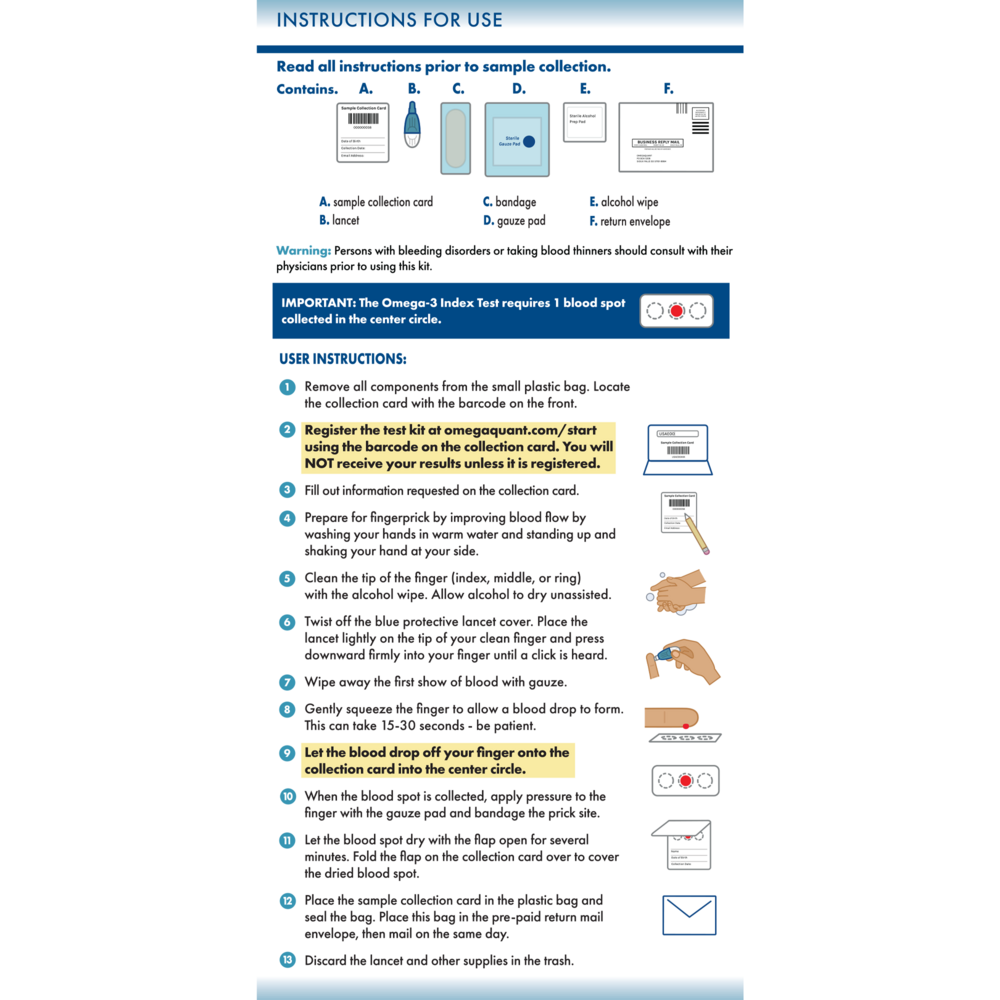The Omega-3 Index PLUS Test