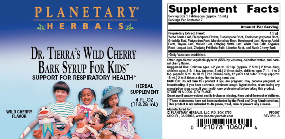 Dr. Tierra's Wild Cherry Bark Syrup For Kids™