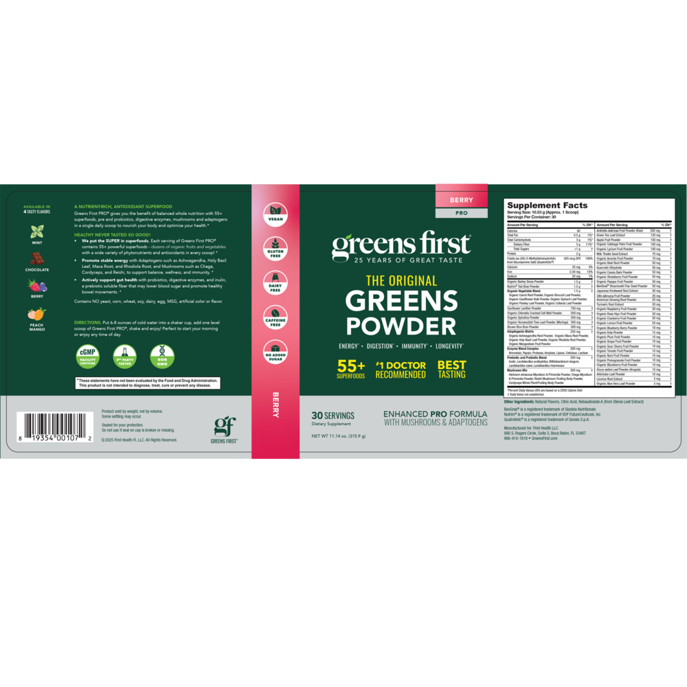 Greens First PRO Berry 10.1oz