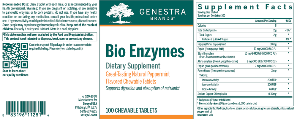 Bio Enzymes (Chewable) (California Only)