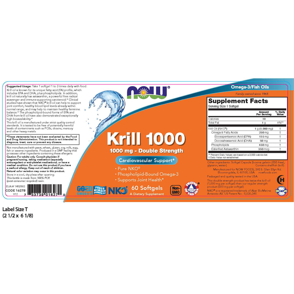 Krill 1000 1000mg - Double Strength 60sg