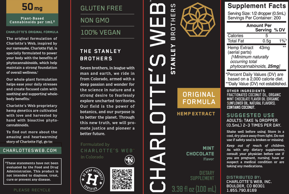 Original Formula Hemp Extract 50mg - Mint Chocolate