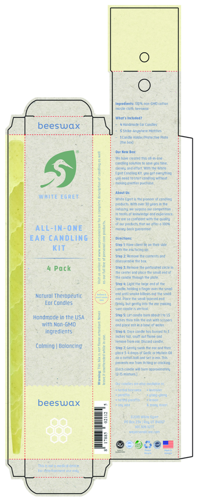 Ear Candle Beeswax 1/2" 4 Pack