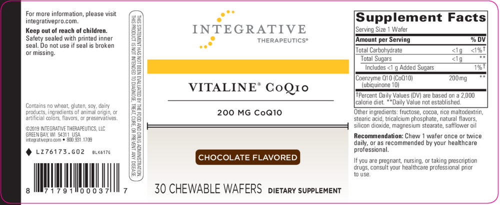 Vitaline CoQ10 200mg Chewable Chocolate