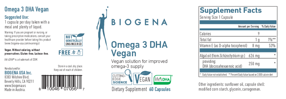 Omega 3 DHA Vegan