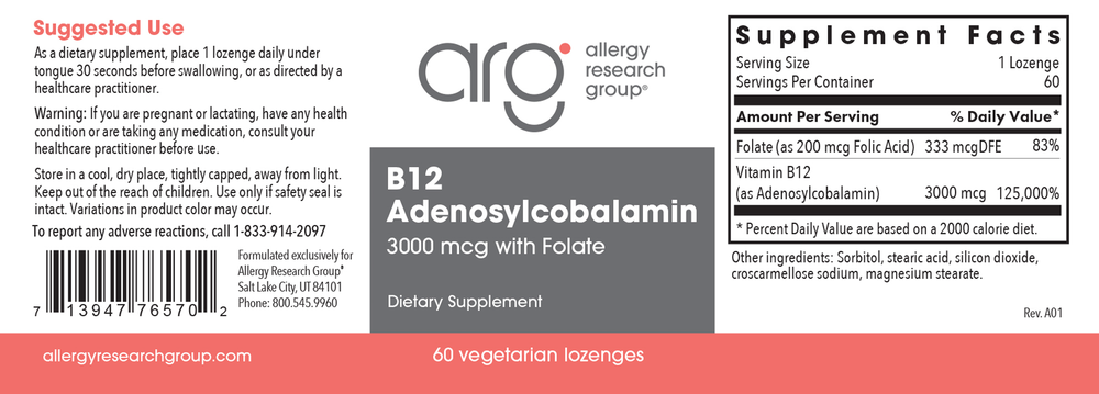 B12 Adenosylcobalamin 3,000mcg