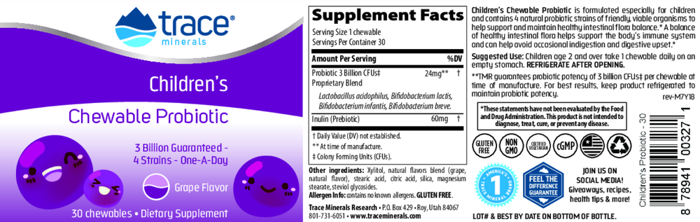 Childrens Chewable Probiotic 3 Billion